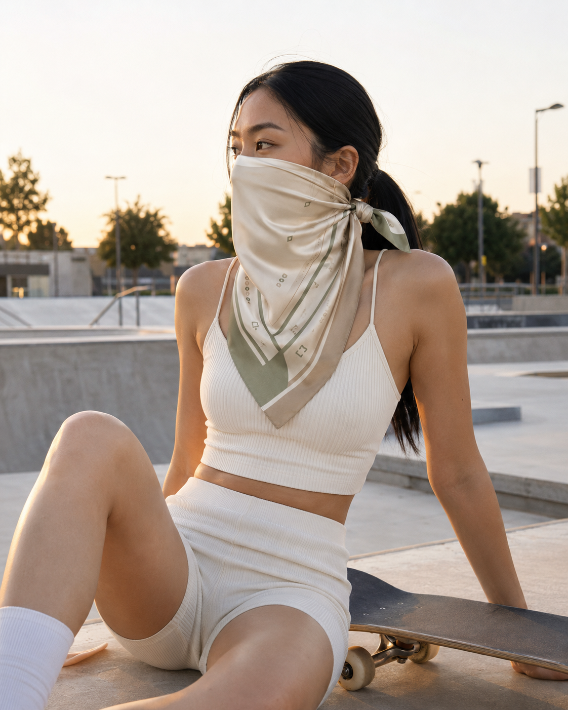 Ivory Match Bandana mankenli kullanım