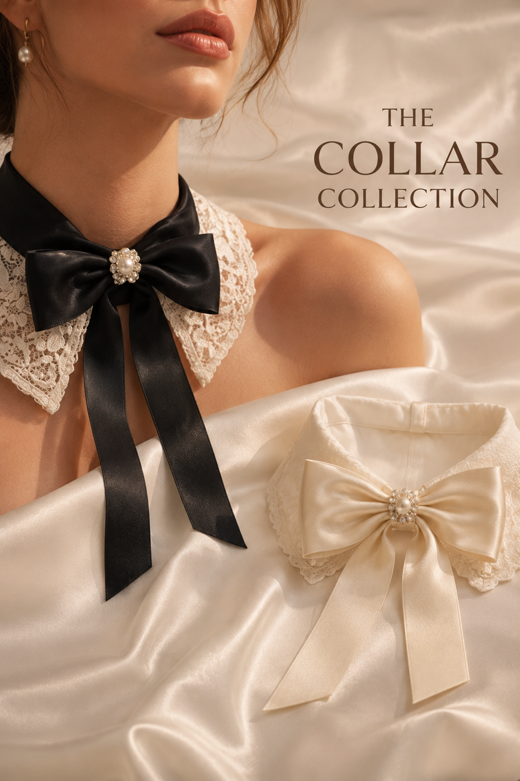 Noir Lace Collar model üzerinde